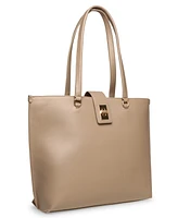 Anne Klein Women's Enamel Turn Lock Tote Bag