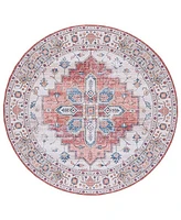 Safavieh Tucson Washable TSN109B 5'x5' Round Area Rug