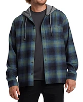 Billabong Men's Baja Long Sleeve Plaid Flannel Button-Front Hoodie