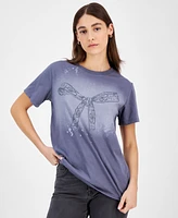 Grayson Threads, The Label Juniors' Lace Bow Graphic T-Shirt