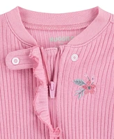 Huggies Baby Girls Organic Rib Coverall