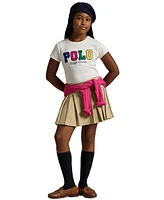 Polo Ralph Lauren Big Girls Corduroy-Logo Cotton Jersey Tee