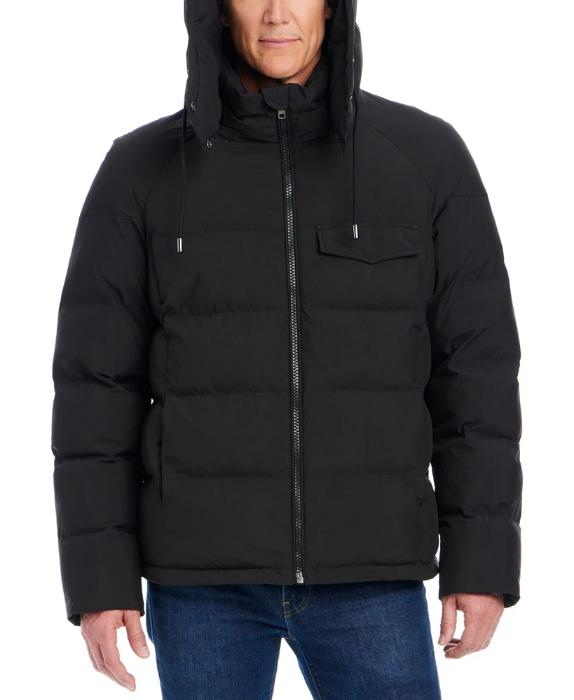 Vince Camuto Men's Hooded Stretch Zip-Front Puffer Coat