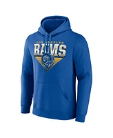 Fanatics Men's Royal Los Angeles Rams Geometric Chrome Pullover Hoodie