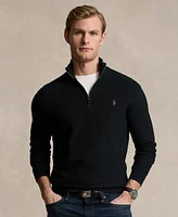 Polo Ralph Lauren Men's Mesh-Knit Cotton Quarter-Zip Sweater