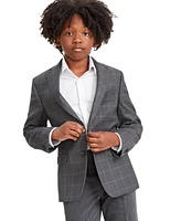 Michael Kors Big Boys Herringbone Windowpane Classic-Fit Suit Jacket