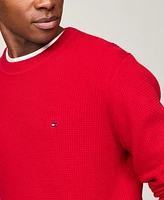 Tommy Hilfiger Men's Textured Knit Stripe Crewneck Sweater