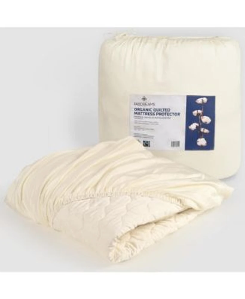 Luxury Organic Cotton Quilted Mattress Protector With 17 Deep Pockets Water Resistant