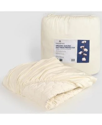 Luxury Organic Cotton Quilted Mattress Protector With 17 Deep Pockets Water Resistant