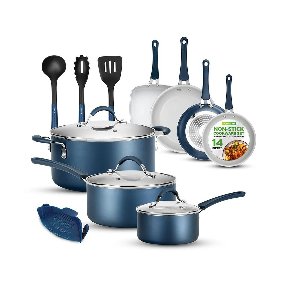 NutriChef Kitchenware Pots & Pans Set – High-qualified Basic Kitchen Cookware Set