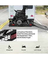 Sugift Strong Electric Wheelchair Hitch Carrier Mobility Ramp