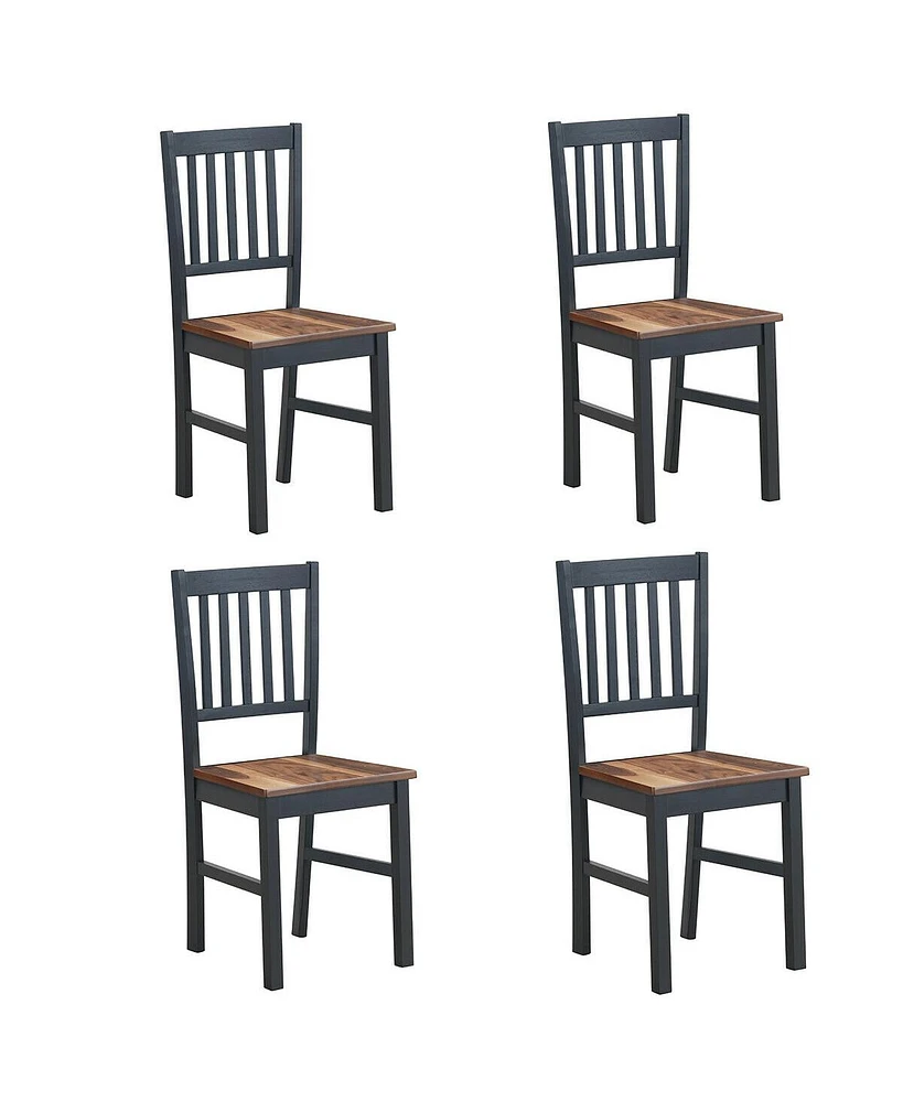 Sugift Set of 4 Dining Chair Spindle Back Wooden Legs