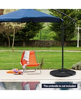 Sugift 4 Pieces Outdoor Cantilever Offset Patio Umbrella Base