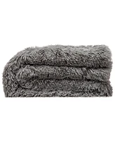 Chanasya Premium Solid Faux Long Fur Throw Blanket - Soft, Fuzzy Throw Blanket - For Bed or Couch - 90" x 66" (Twin Size) - Pink