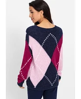 Olsen Women's Argyle Pullover