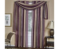 Kate Aurora Royal Ombre Crushed Semi Sheer Single Window Scarf Valance Treatment