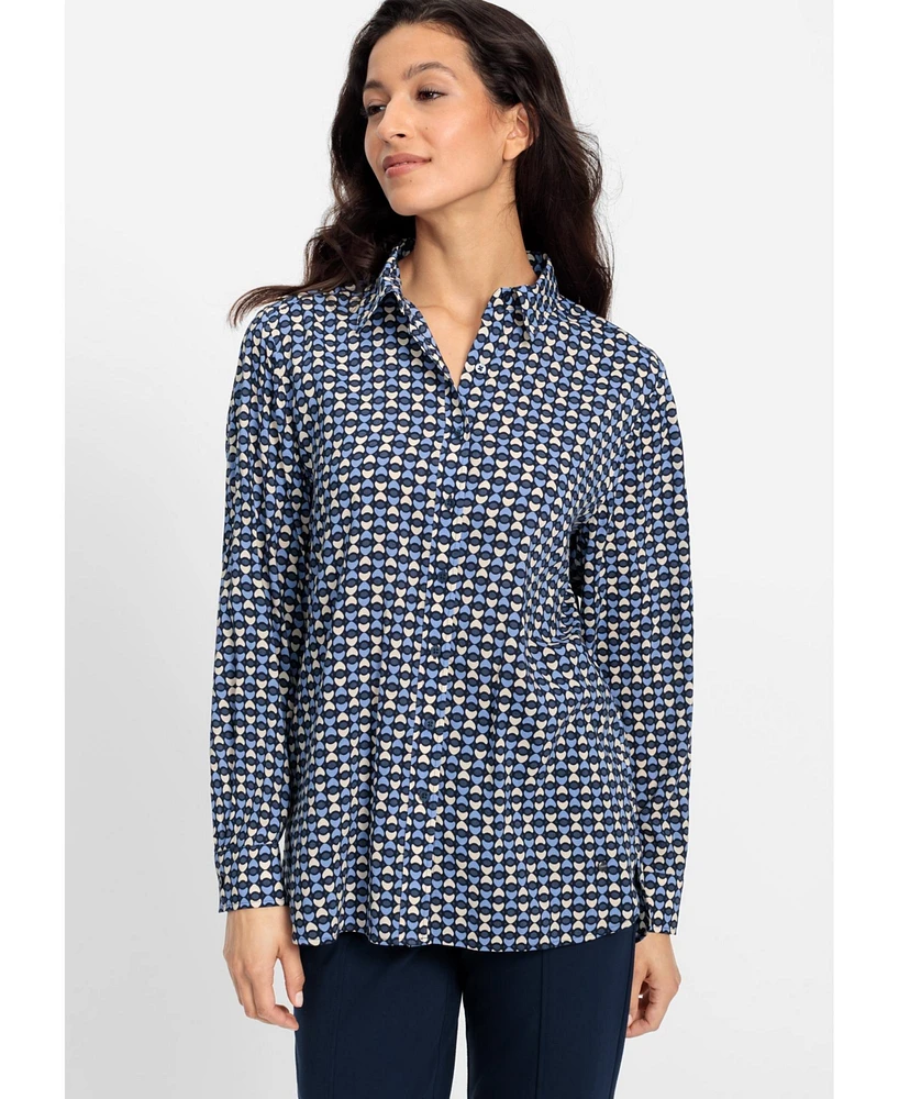 Olsen Women's Minimal Graphic Print Shirt