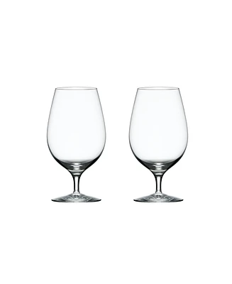 Orrefors Merlot Beer Iced Beverage Glasses, Set of 2