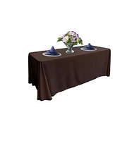 Slickblue 90"x 156" Rectangular Tablecloth, Polyester Poplin Fabric for Banquets & Dining