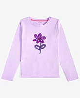 Epic Threads Little & Big Girls Sequined Flower Long-Sleeve T-Shirt, Created for Macy's