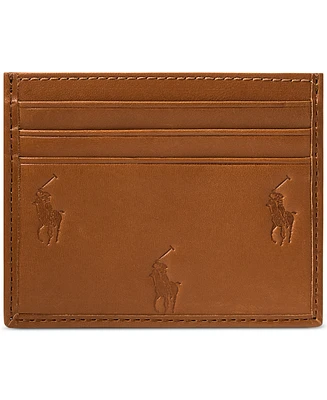 Polo Ralph Lauren Men's Allover Pony Leather Card Case