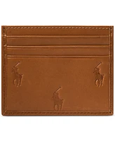 Polo Ralph Lauren Men's Allover Pony Leather Card Case