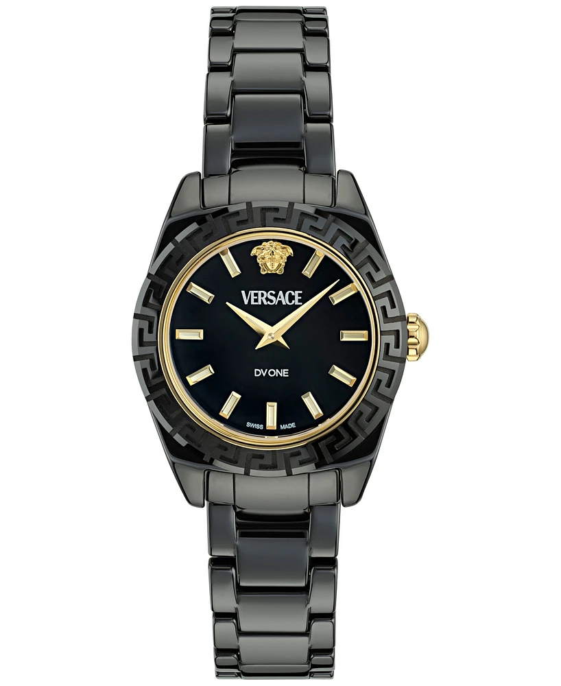 Versace Women's Swiss Dv One Mini Ceramic Bracelet Watch 28mm
