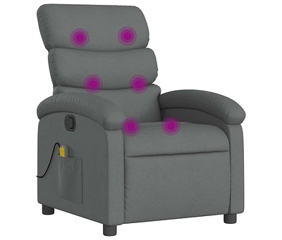 Massage Recliner Chair Dark Fabric