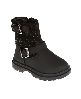 Bebe Toddler Girls Engineer With Rhinestones and Rivet Boot