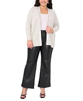 Vince Camuto Plus Rhinestone-Trim Cardigan Sweater, Created for Macy's