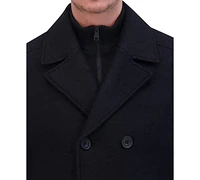 Kenneth Cole Men's Boucle Double Breasted Peacoat