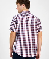 Club Room Men's Gin Regular-Fit Plaid Button-Down Shirt, Created for Macy's