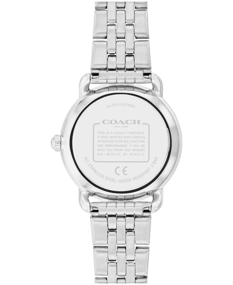 Coach Women's Elliot Silver Stainless Steel Bracelet Watch 28mm