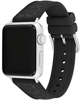 Coach Women's Black Silicone Apple Strap Watch 38mm, 40mm, 41mm