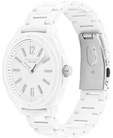 Coach Women's Kitt White Ceramic Bracelet Watch 38mm