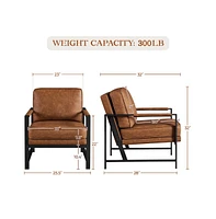 Yaheetech Retro Upholstered Lounge Chair Accent Chair