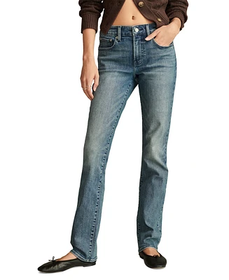 Lucky Brand Women's Curvy Mid Rise Sweet Straight-Leg Jeans