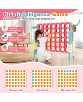 Costway Jumbo 4-to-Score 4 A Row Giant Game Set with Stickers for Kids Adults