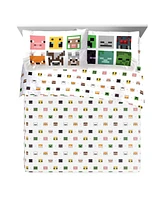 Sunny Side Up Minecraft Creeper Full Bed Set with Sham