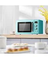 Sugift 0.9 Cu.ft Retro Countertop Compact Microwave Oven