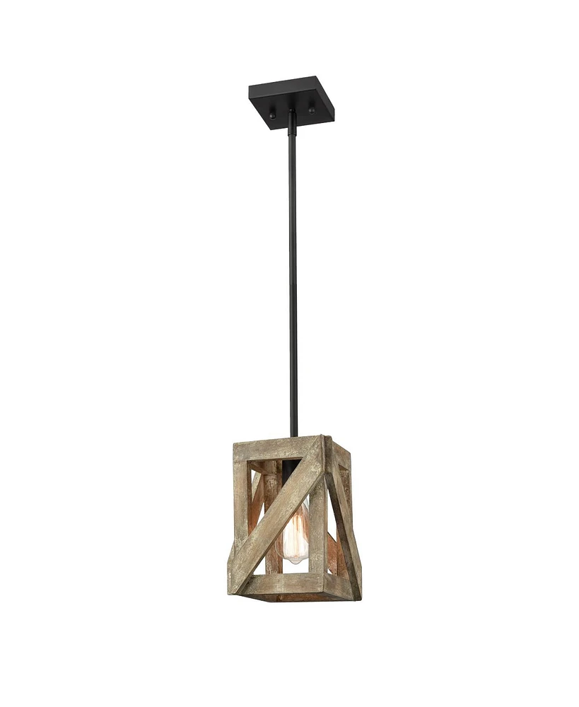 Moose Farmhouse Pendant Light Fixtures Rustic Wood Chandelier for Kitchen Island Dining Room