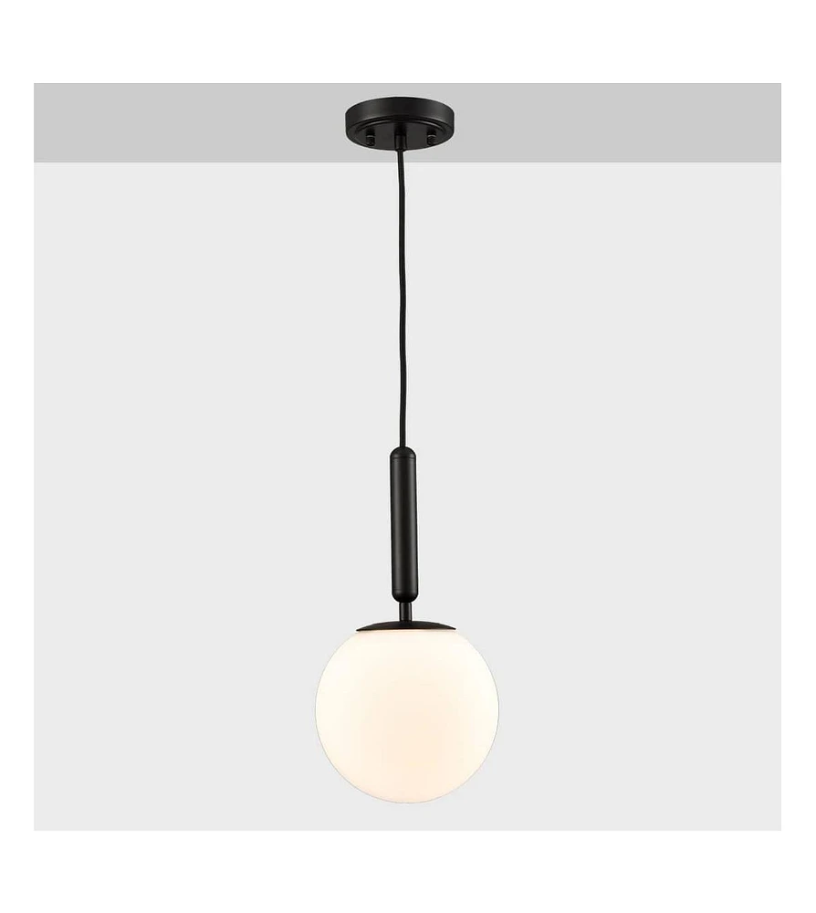 Moose Modern Globe Pendant Lighting for Kitchen Island Black 8 Inch