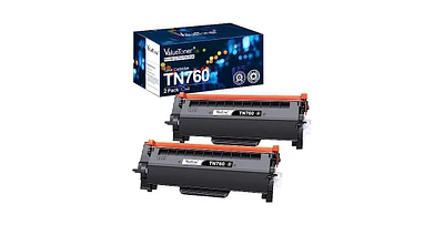 Valuetoner Compatible Toner Cartridge Replacement for Brother TN760 Tn-760 TN730 for Brother Hl-L2350DW Hl-L2395DW Hl-L2390DW Mfc-L2690DW L2750DW (2 B