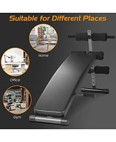 Sugift Adjustable Arc-Shaped Decline Sit up Bench