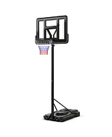 Sugift Portable Basketball Hoop with 9-Position Adjustable Height