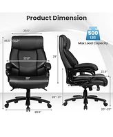 Sugift 400lb Pu Leather Massage Office Chair