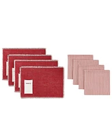 Avanti Merry Polyester 8 Piece Placemats/Napkins Set