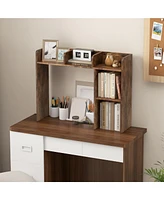 Desk Bookshelf Desktop Storage Organizer Display Shelf Rack Dorm Office