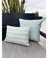 Anaya Home Summer Twist Aqua 14x20 Indoor Outdoor Pillow