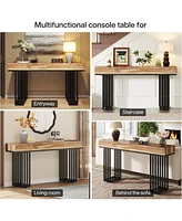 Tribesigns 55" Console Table for Entryway, Hallway with Stylish Metal Frame, Sofa Foyer Living Room,Entrance